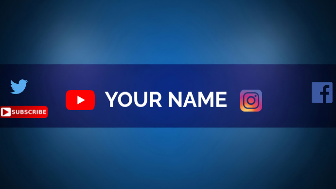 Plantilla de Blue Modern & Minimal YouTube Channel Cover YouTube ...