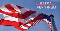 Blue Modern & Minimal 4th Of July Facebook Ev template
