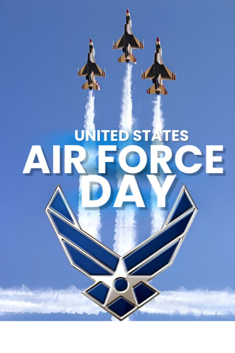 Blue Air Force Day Posters Template | PosterMyWall