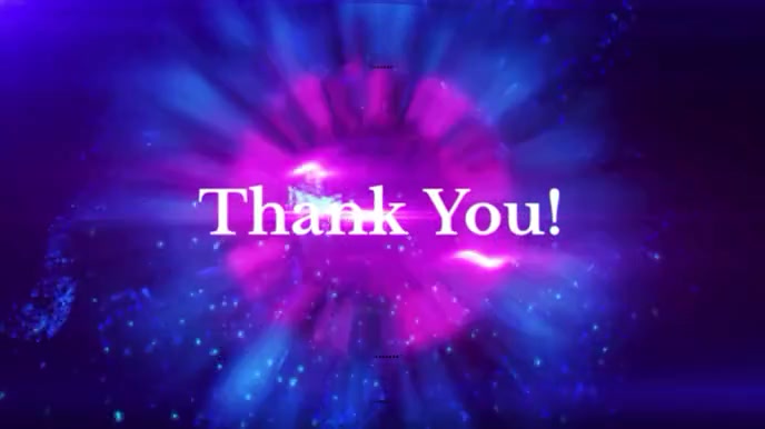 Blue Modern & Minimal Black Thank You Video Background Digital Display (16:9) template