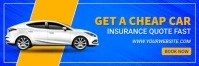 Blue Modern & Minimal Car Insurance Twitter B template
