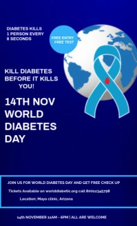 Blue Modern & Minimal Diabetes Awareness  Us Legal Umthetho we-US template