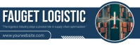 Blue Modern & Minimal Fauget Logistic Twitter template