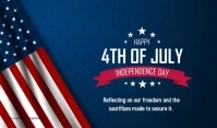 Blue Modern & Minimal Happy Independence Day Tag template