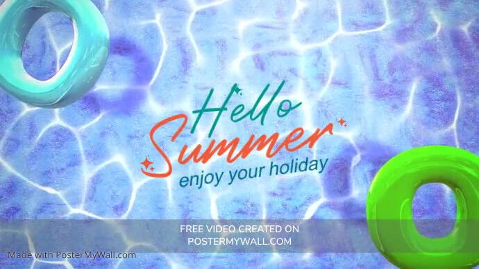 Blue Modern & Minimal Hello Summer Pos Twitte Twitter 帖子 template