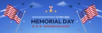 Blue Modern & Minimal Memorial Day Tajuk Twit Twitter Banner template