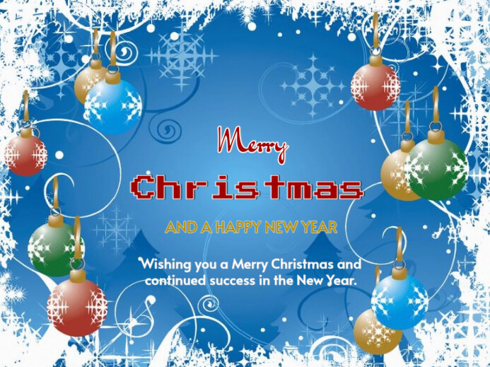 Blue Modern & Minimal Merry Christmas  Yard Sign template