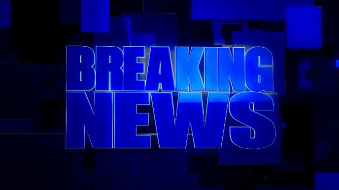 Blue Modern & Minimal News Headline Video Digital Display (16:9) template