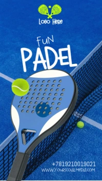 Blue Modern & Minimal Padel Instagram Story template