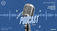 Blue Modern & Minimal Podcast Talkshow Digital Display (16:9) template