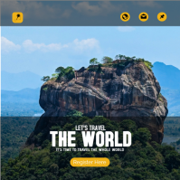 Blue Modern & Minimal Travel The World Minimal Trip Advertisement Adventure Instagram Post template