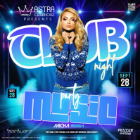 Blue Modern Club Party Event Ad Design Template Instagram Post