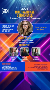 Blau International Business Conference Digitalt display Template