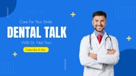 Blue Modern Dental Talk Youtube Thumbnail template