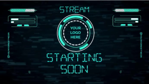 Blue Modern Gaming Intro Streaming video Incrustation Twitch template