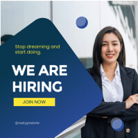 Blue Modern Job Vacancy Instagram Post template