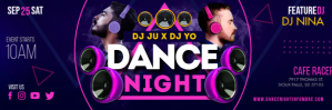 Blue Modern Male DJ Concert Email Header Temp Intestazione e-mail template