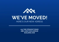 Blue Modern We Have Moved Signage A4/ A3 template