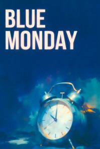 Blue Monday Poster template