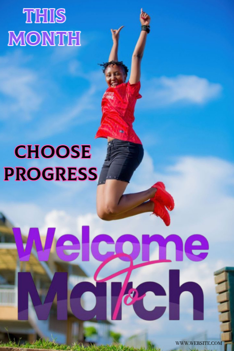 Copy of Blue Motivational March Poster Poster | PosterMyWall