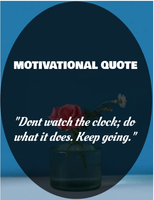 Blue  Motivational Quotes template Flyer (US Letter)
