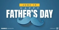 Blue Moustache Animation Happy Father's Day Facebook Shared Image template