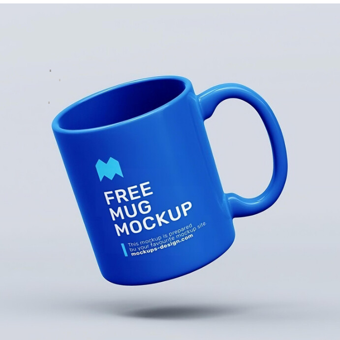 blue mug mockup Instagram Post template