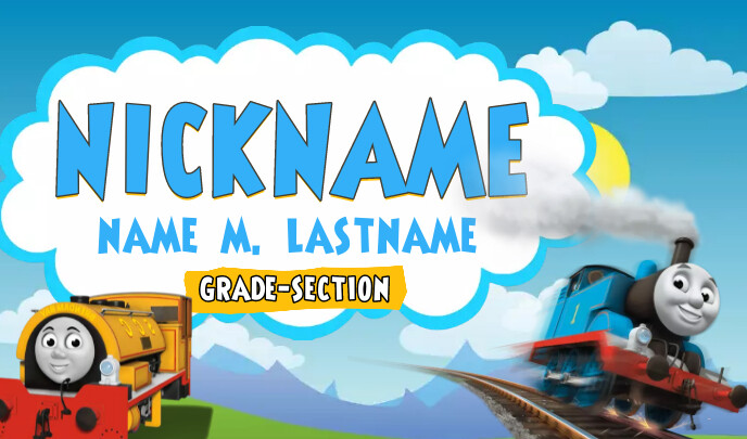 Blue Name Tag Template | PosterMyWall