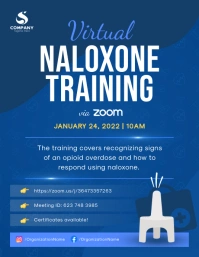 Blue Narcan Training Flyer template