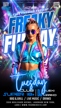 Blue Club Event Historia de Instagram Template