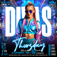 Hvid Club Night Event Iphosti le-Instagram Template