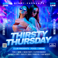 Blue Club Night Event Iphosti le-Instagram Template