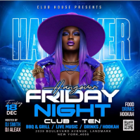 Blue Neon Club Night Event Instagram Post Video template