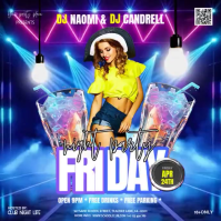 Azul Club Night Party Квадрат Template