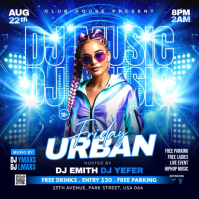 Blue DJ Music Event Kvadrat Template