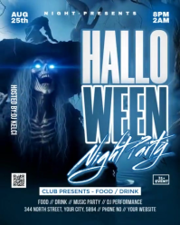 Bleu Halloween Night Party Instagram Portrait Template