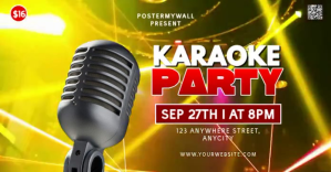 Sort Karaoke Party Obraz udostępniany na Facebooku Template