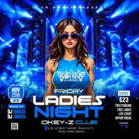 Black Ladies Night Club Event Quadrato Template