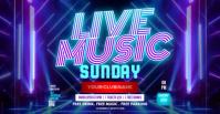 Blue Live Music Event Facebook Event Cover Template