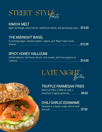Blue Neon Grind Menu Folder Template - Page 3