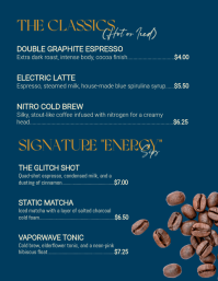 Blue Neon Grind Menu Folder Template - Page 2