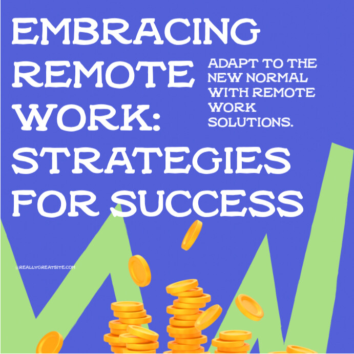 Plantilla de Blue Neon Remote Work Instagram Post | PosterMyWall