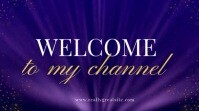 Blue Neon Welcome To My Channel  Digital Display (16:9) template