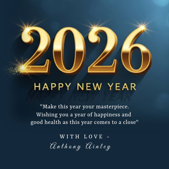 Blue New Year 2026 Instagram Post Template | PosterMyWall