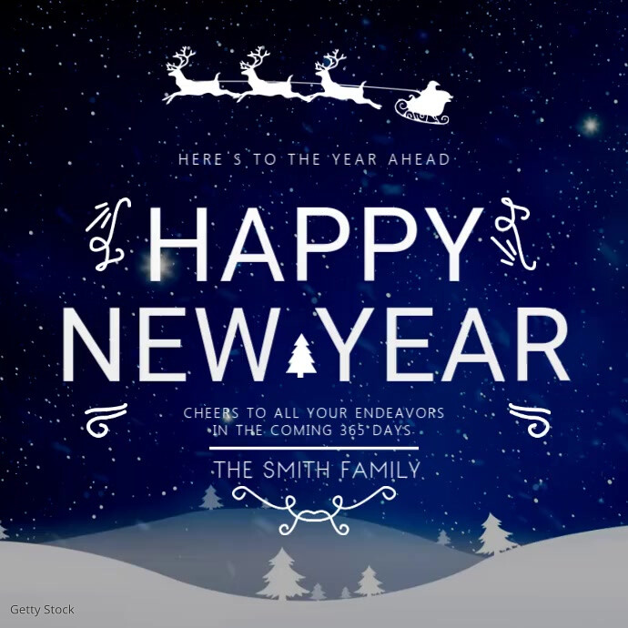 Blaue Videobroschure Fur Das Neue Jahr Vorlage Postermywall