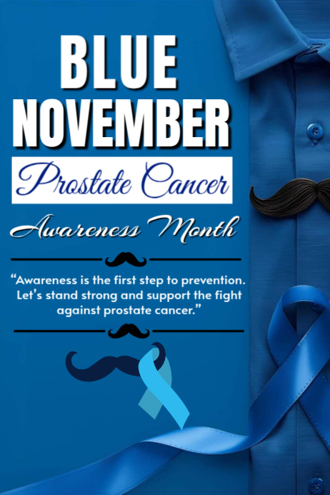 Blue November Prostate cancer awareness month 2025 Template | PosterMyWall