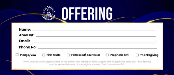 Tithe And Offering Form Template | PosterMyWall