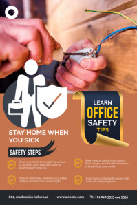 Blue Office Safety Work from Home Guidelines Template | PosterMyWall
