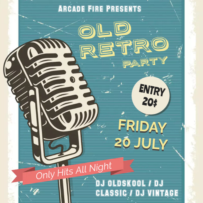 Blue Old Retro Event Poster Template | PosterMyWall