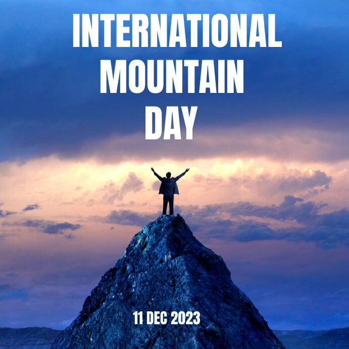 Blue One Photo International Mountain Day Instagram Post template